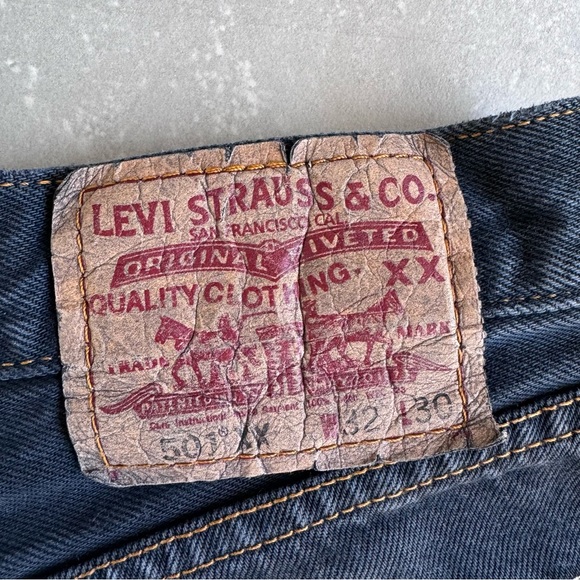 Black High Waisted Vintage Levi’s Shorts - Picture 3 of 3
